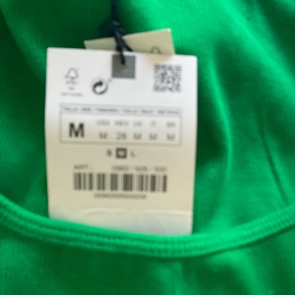 Zara Green Ruffled Bodysuit - Picture 2 of 2